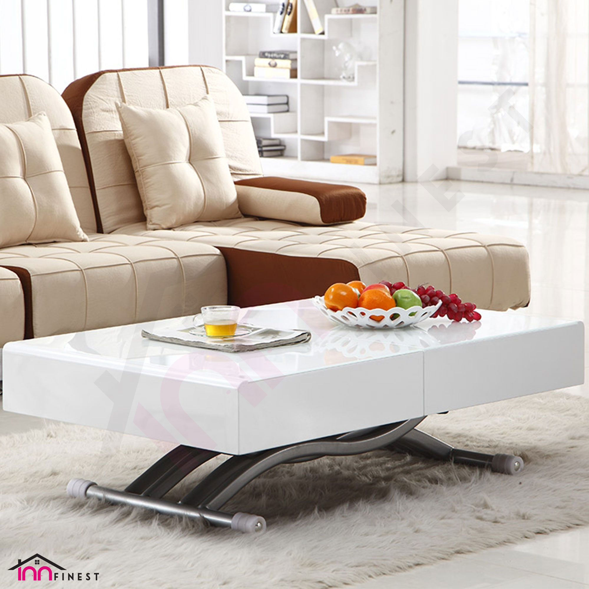 Adjustable Coffee/Dining Table, Multipurpose Space Saving, AntiScratch